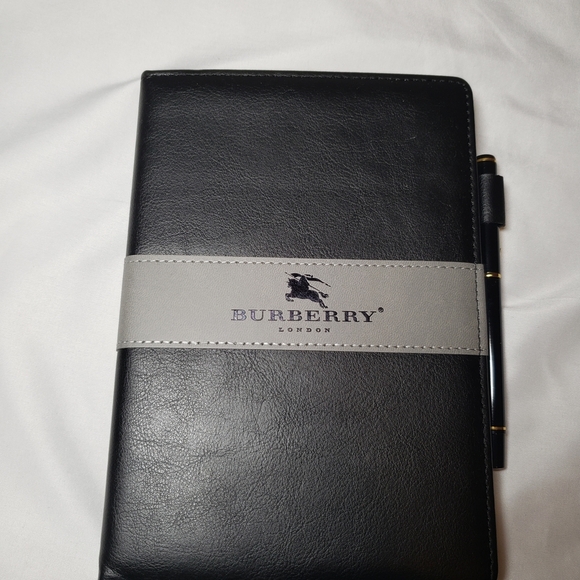 Burberry Black and Gray Leather Journal - Picture 1 of 3